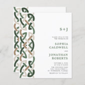 予算すべてを1つのケルト結び目模様モチーフウェディング招待 (正面/裏面)