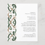 予算すべてを1つのケルト結び目模様モチーフウェディング招待 (裏面)