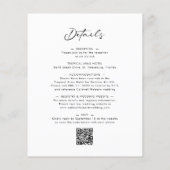 予算すべてを1つのシックな書道結婚式の招待 (裏面)