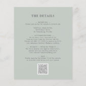 予算すべてを1つのセージeucalyptus結婚式の招待 (裏面)