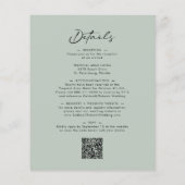 予算すべてを1つのユーカリ聖人結婚式の招待 (裏面)