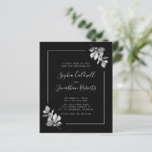 予算すべてを1つのユーカリ黒い結婚式の招待 (スタンド正面)