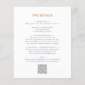 予算すべてを1つのヴィンテージ花花結婚式の招待 (裏面)