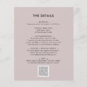 予算すべてを1つの抽象芸術フローラ結婚式の招待 (裏面)