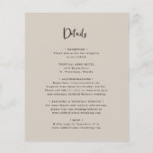 予算すべてを1つの抽象芸術大理石の結婚式の招待 (裏面)