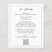 予算すべてを1つの書道結婚式招待状 (裏面)