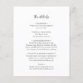 予算すべてを1つの書道結婚式招待状 (裏面)