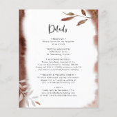 予算すべてを1つの秋の葉の結婚式招待状 (裏面)