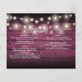 予算すべてを1つの赤い写真素朴の結婚式の招待 (裏面)