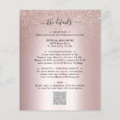 予算すべてを1つの赤面グリッター結婚式招待状 (裏面)