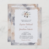 予算すべてを1ダスティピンクのバラの結婚式の招待 (正面/裏面)
