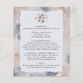 予算すべてを1ダスティピンクのバラの結婚式の招待 (裏面)