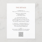 予算すべて1つのモノグラムグリッター結婚式の招待 (裏面)