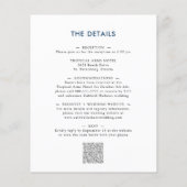 予算すべて1つのモノグラムグリッター結婚式の招待 (裏面)