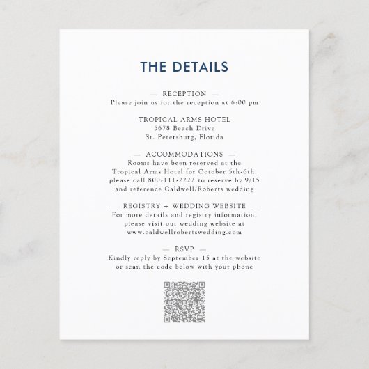 予算すべて1つのモノグラムグリッター結婚式の招待 (裏面)