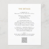 予算すべて1つのモノグラムグリッター結婚式の招待 (裏面)