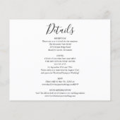 予算すべて1つの写真でシックな結婚式の招待 (裏面)