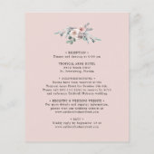 予算すべて1つの埃っぽいバラフローラ結婚式の招待 (裏面)