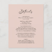 予算すべて1つの書道バラ結婚式の招待 (裏面)