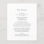 予算すべて1つの緑の葉のフレームウェディング招待 (裏面)