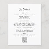 予算すべて1つのBohoフローラフォイル結婚式の招待 (裏面)