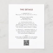 予算すべて1ユーカリフローラ結婚式の招待 (裏面)