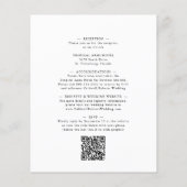 予算すべて1ユーカリフローラ結婚式の招待 (裏面)