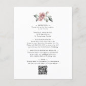 予算すべて1冬バラ金ゴールド結婚式の招待 (裏面)