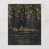 予算それがクリスマスのレッツパーティー金ゴールドグリッター チラシ (正面)