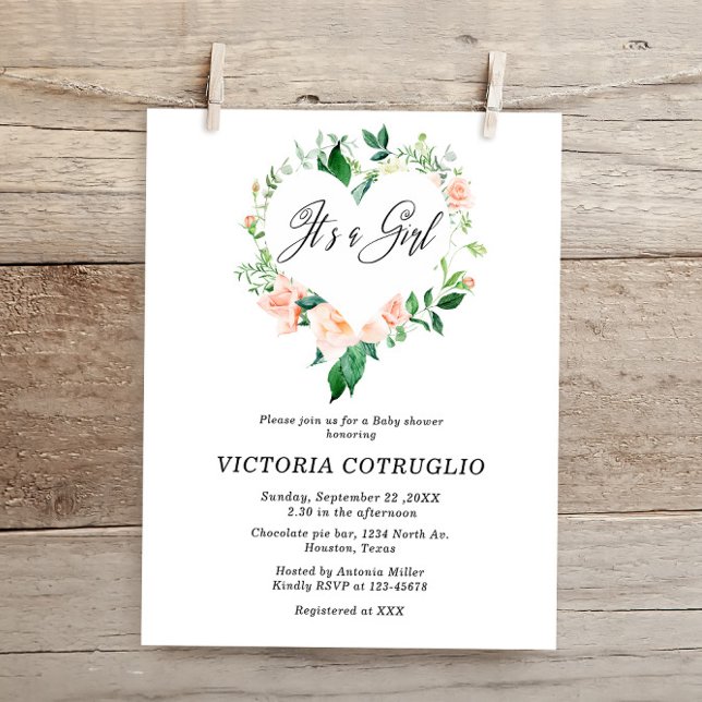 予算それが女の子ピーチ赤ちゃんシャワー (クリエイターアップロード済み)