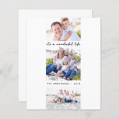 予算それは素晴らしい人生の写真のホリデーカード (正面/裏面)