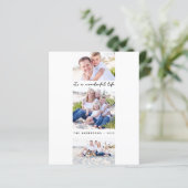 予算それは素晴らしい人生の写真のホリデーカード (スタンド正面)