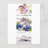 予算それは素晴らしい人生の写真のホリデーカード (正面)