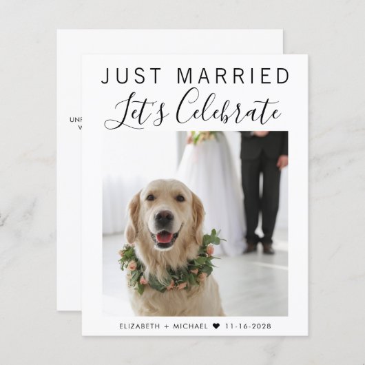 予算たった今結婚しましたフォトウェディングレセプション (正面/裏面)