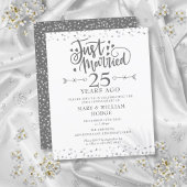 予算たった今結婚しました25周年記念招待状