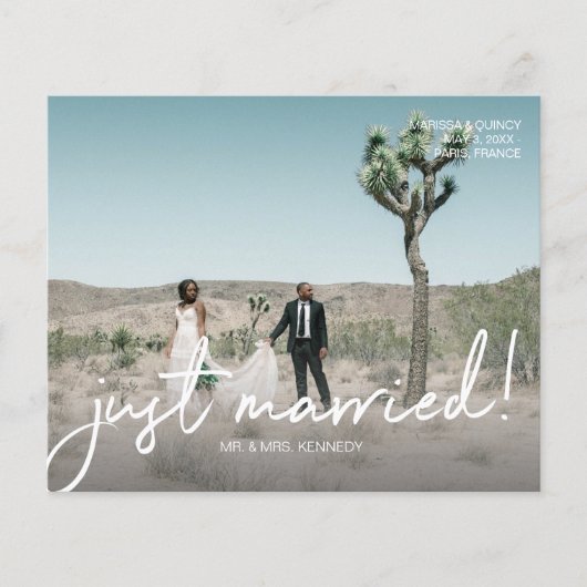 予算たった今結婚しました4写真結婚の発表 (正面)