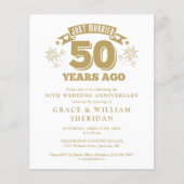 予算たった今結婚しました50周年記念招待状 (正面)