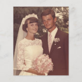 予算たった今結婚しました60周年記念写真招待状 (裏面)
