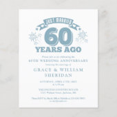 予算たった今結婚しました60周年記念招待状 (正面)