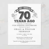 予算たった今結婚しました70周年記念招待状 (正面)