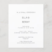 予算たった今結婚しましたBT結婚写真の発表 (裏面)