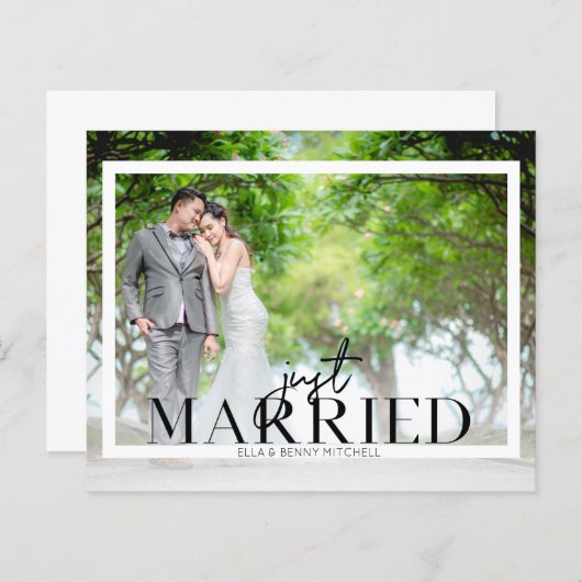 予算たった今結婚しましたFra写真結婚の発表 (正面/裏面)