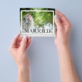 予算たった今結婚しましたFra写真結婚の発表 チラシ (手)