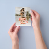 予算だけでピーシー結婚式の日付を保存 チラシ (手)