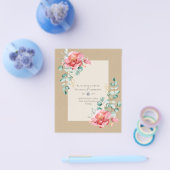 【予算でお得】 SAVE THE DATES - 白いバラの花束 チラシ (シングル)