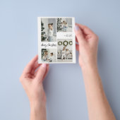 予算でクリスマスの家族写真カードフライヤー チラシ (手)