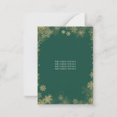 予算でクリスマスを楽しもう グリーンファン ノートカード (裏面)