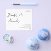 予算で作られた白いカリグラフィー写真結婚式V2 チラシ (シングル)