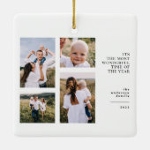 予算で最も素晴らしい時間のクリスマスフォト数々のー セラミックオーナメント (裏面)