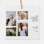 予算で最も素晴らしい時間のクリスマスフォト数々のー セラミックオーナメント (正面)
